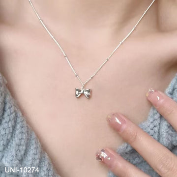 Bow Silver - Necklace