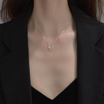 Silver Butterfly - Necklace