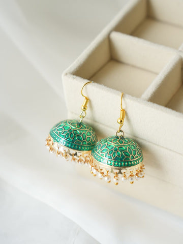 Pearly Jhumka Large - Earring Style 14