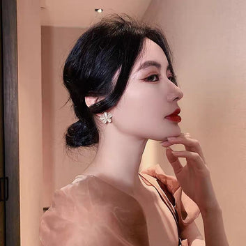 Acrylic Flower Gold - Earring