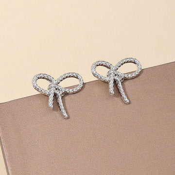 Bow Silver - Earring