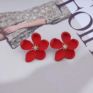 Red Flower - Earring
