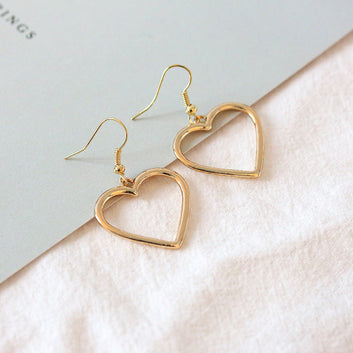 Gold Glam Heart - Earring