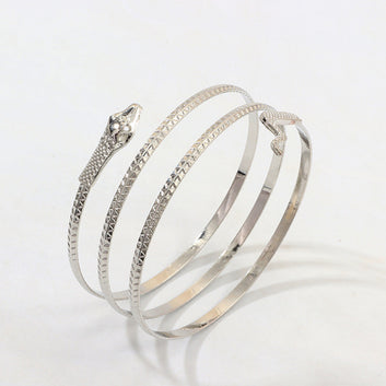Silver Snake Bangle - Bracelet