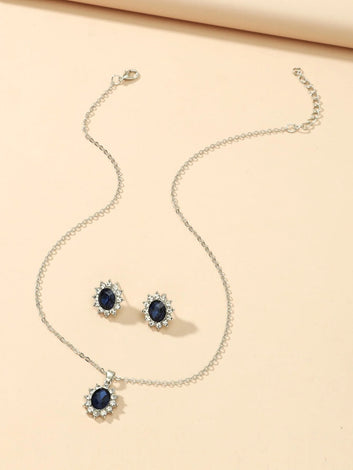 Crystal Diamond Silver - Jewelry Set