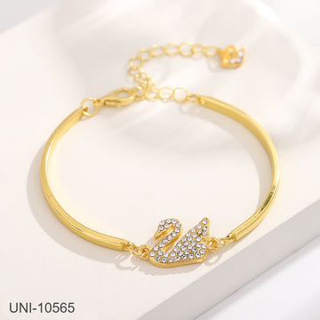 Gold Foil Swan Chain - Bracelet