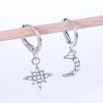 Silver Moon & Star - Earring