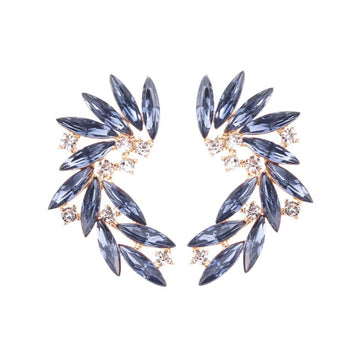 Deep Blue Crystals Gold - Earring