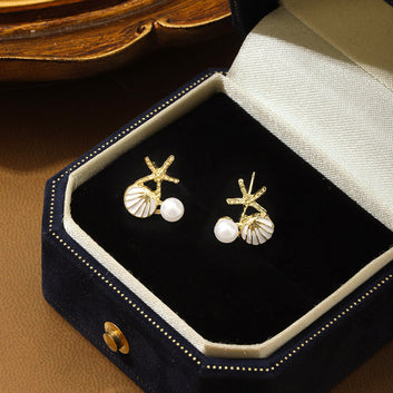 Pearl Sea Shell White - Earring