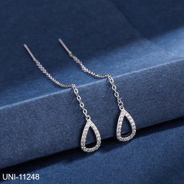 Dangling Blingy Drop Silver - Earring