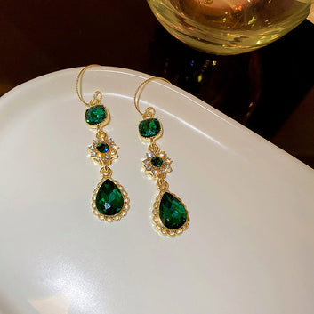 Green Diamond Gold - Earring