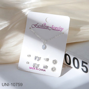 Crystal Diamond Silver - Jewelry Set