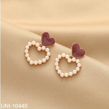 Red Heart Pearl - Earring