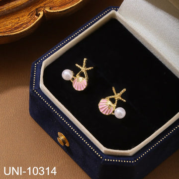 Pearl Pink Sea Shell - Earring