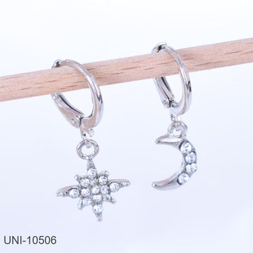 Silver Moon & Star - Earring