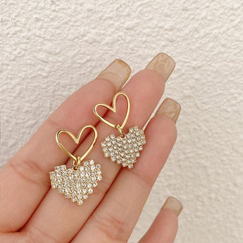 Diamond Heart Gold - Earring