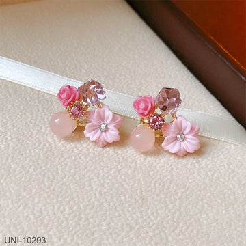 Pink Flowers - Earring