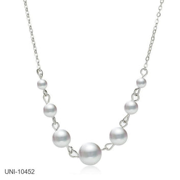 White Pearl Silver - Necklace