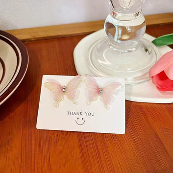 Pink Butterfly Earring