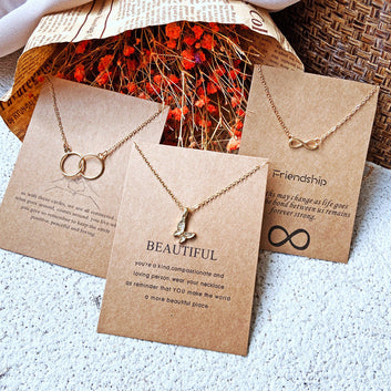 Gold Beautiful Butterfly - Necklace