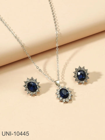 Crystal Diamond Silver - Jewelry Set