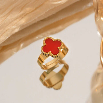 Luxury Red Flower - Ring